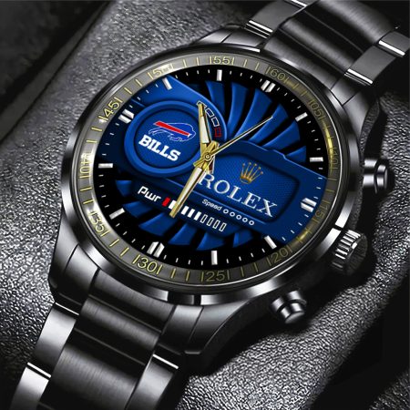 Buffalo Bills NFL x Rolex Black Stainless Steel Watch Gift For Fan
