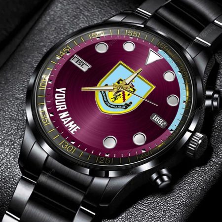 Burnley EPL Personalized New Black Hand Watch Gift For Fans