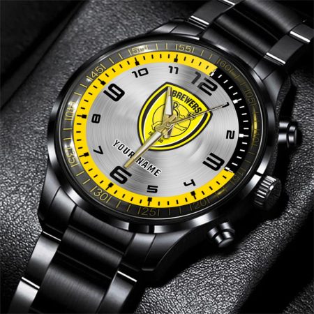 Burton Albion EFL Personalized Black Stainless Steel Hand Watch For Fan