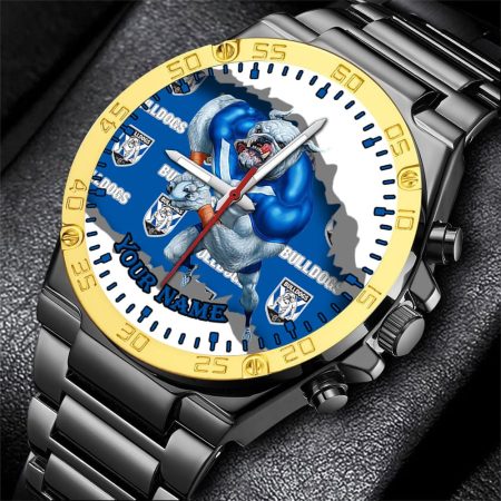 Canterbury Bankstown Bulldogs NRL Fashion Personalized Watch Men Gift For Fans