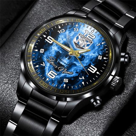 Canterbury Bankstown Bulldogs NRL Personalized Black Hand Watch Gift For Fans