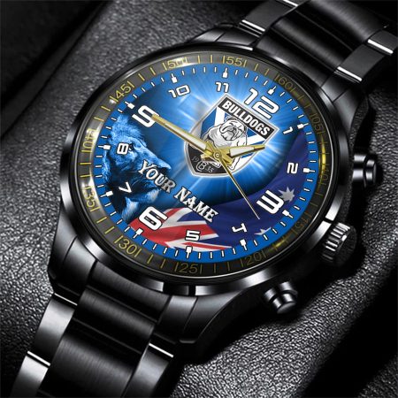 Canterbury Bankstown Bulldogs NRL Personalized Style 3D Men Hand Watch Gift For Fans