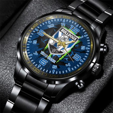 Canterbury Bankstown Bulldogs NRL Personalized Style 3D Men Hand Watch Gift For Fans