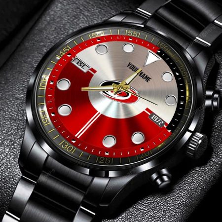 Carolina Hurricanes NHL Personalized New Black Hand Watch Gift For Fans