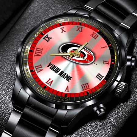 Carolina Hurricanes NHL Personalized New Black Hand Watch Gift For Fans