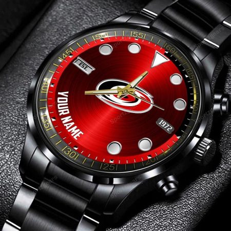 Carolina Hurricanes NHL Personalized New Black Hand Watch Gift For Fans