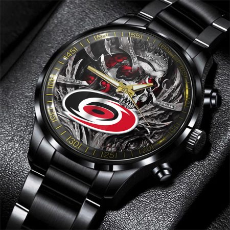Carolina Hurricanes NHL Skull Personalized Hand Watch Gift For Fans
