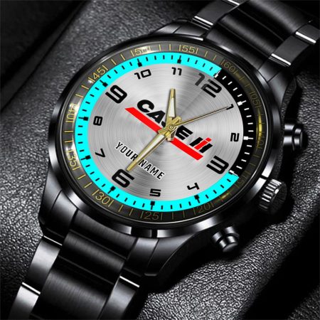 Case IH Car Personalized Black Stainless Steel Hand Watch For Fan