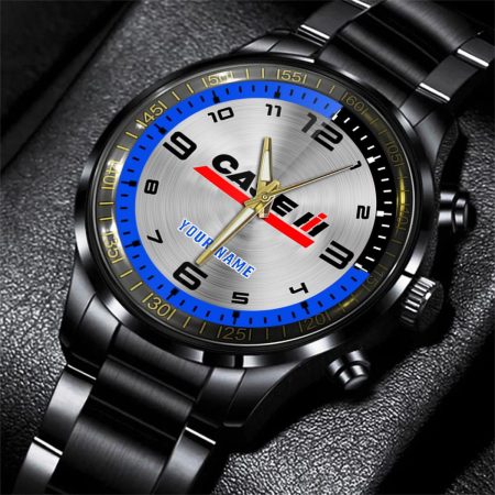 Case IH Car Personalized Black Stainless Steel Hand Watch For Fan