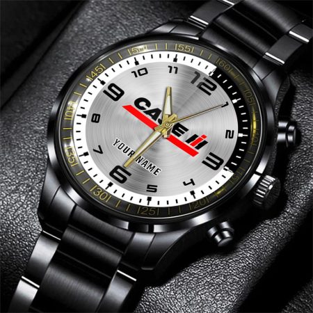 Case IH Car Personalized Black Stainless Steel Hand Watch For Fan