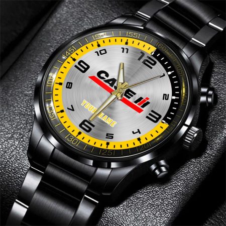 Case IH Car Personalized Black Stainless Steel Hand Watch For Fan