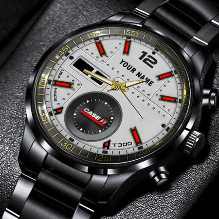 Case IH Tractor Personalized Black Hand Watch Gift For Fans