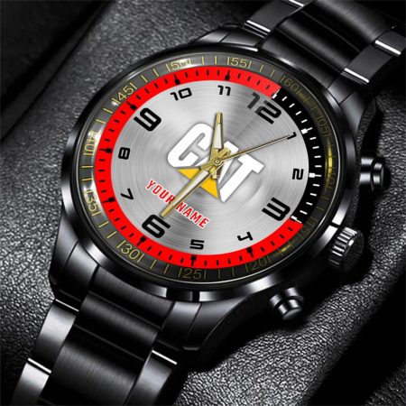 Caterpillar Inc Car Personalized Black Stainless Steel Hand Watch For Fan