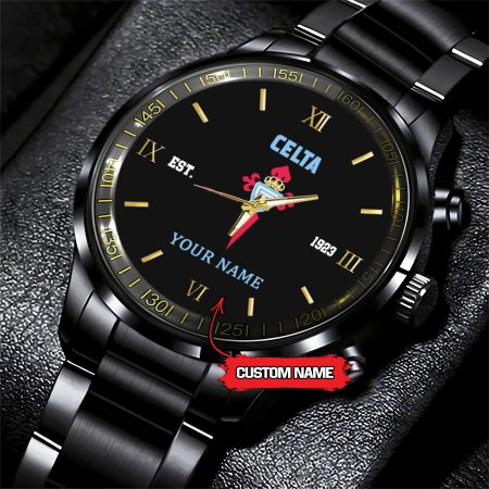 Celta de Vigo LaLiga Personalized Black Hand Watch Gifts For Fan Club