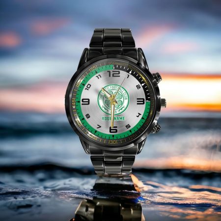 Celtic Scottish Premiership New Personalized Black Hand Watch Gifts For Fans