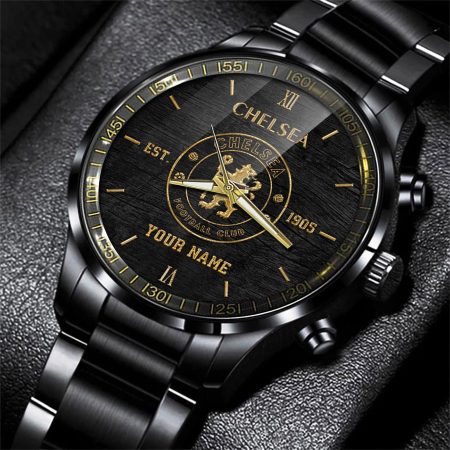 Chelsea EPL Personalized Black Hand Watch Gift For Fans