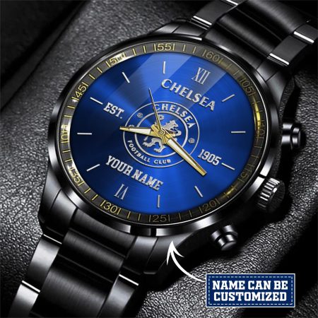 Chelsea EPL Personalized Black Hand Watch Gift For Fans