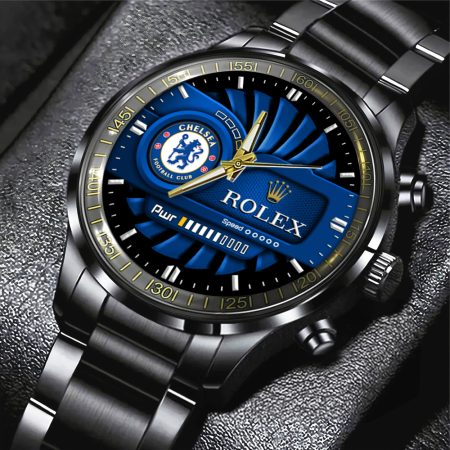 Chelsea x Rolex Premier League Black Stainless Steel Watch Gift For Fan