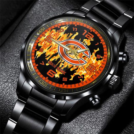 Chicago Bears NFL Personalized 3D Men Hand Watch Gift For Fans For Father