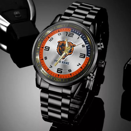 Chicago Bears NFL Personalized Black Hand Watch Gifts For Fans