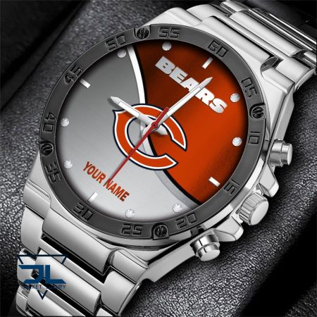 Chicago Bears NFL Personalized Black Hand Watch Gifts For Fans