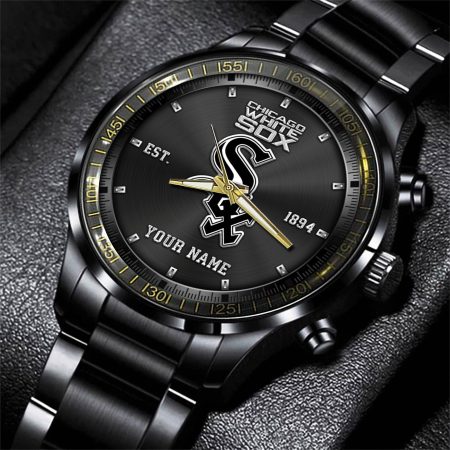 Chicago White Sox MLB Personalized Black Style Hand Watch Gifts For Fan