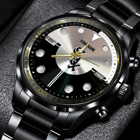 Chicago White Sox MLB Personalized New Black Hand Watch Gift For Fans