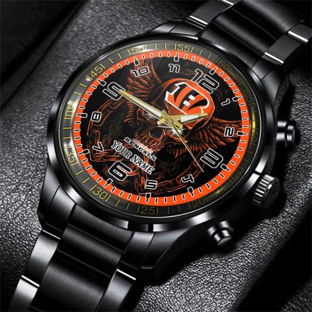 Cincinnati Bengals NFL Personalized 3D Men Hand Watch Gift For Fans For Father