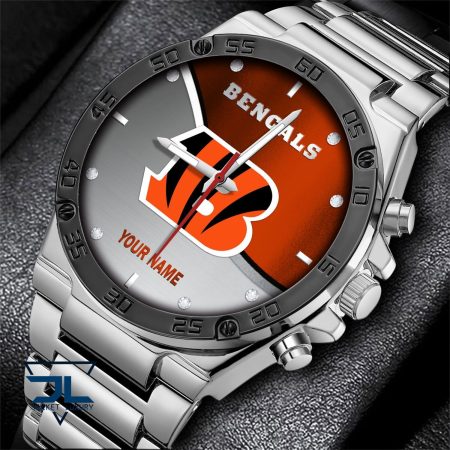Cincinnati Bengals NFL Personalized Black Hand Watch Gifts For Fans