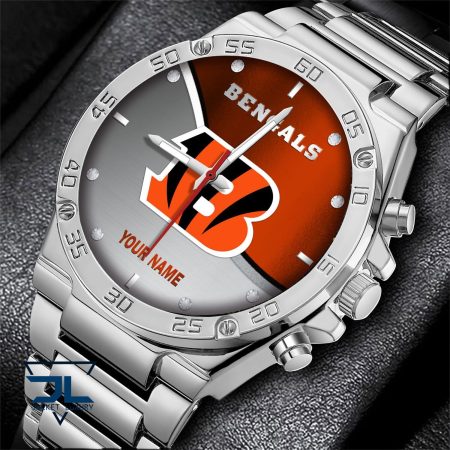 Cincinnati Bengals NFL Personalized Black Hand Watch Gifts For Fans