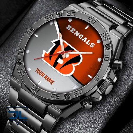 Cincinnati Bengals NFL Personalized Black Hand Watch Gifts For Fans