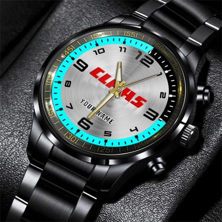 Claas Car Personalized Black Stainless Steel Hand Watch For Fan