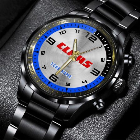 Claas Car Personalized Black Stainless Steel Hand Watch For Fan