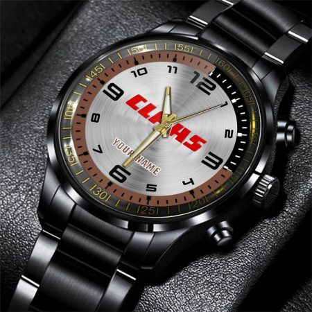Claas Car Personalized Black Stainless Steel Hand Watch For Fan