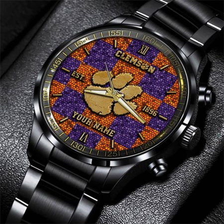 Clemson Tigers NCAA Personalized Black New Hand Watch Gifts For Fans