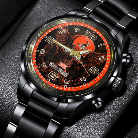 Cleveland Browns NFL Personalized 3D Men Hand Watch Gift For Fans For Father