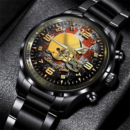 Cleveland Browns NFL Personalized 3D Men Hand Watch Gift For Fans For Father