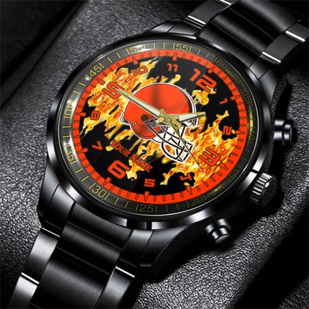 Cleveland Browns NFL Personalized 3D Men Hand Watch Gift For Fans For Father