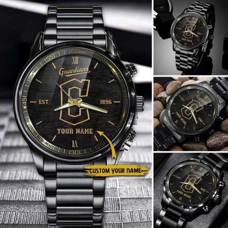 Cleveland Guardians MLB Black Fashion Watch Custom Your Name For Fan