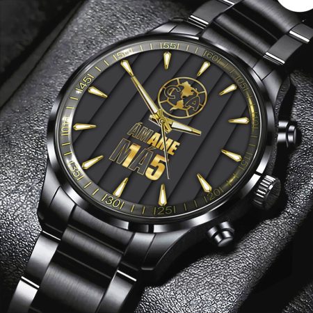 Club América Liga MX Black Stainless Steel Watch Gift For Fan