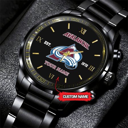 Colorado Avalanche NHL Hockey Game Time Custom Black Fashion Watch For Fan