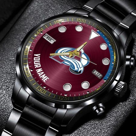 Colorado Avalanche NHL Personalized New Black Hand Watch Gift For Fans