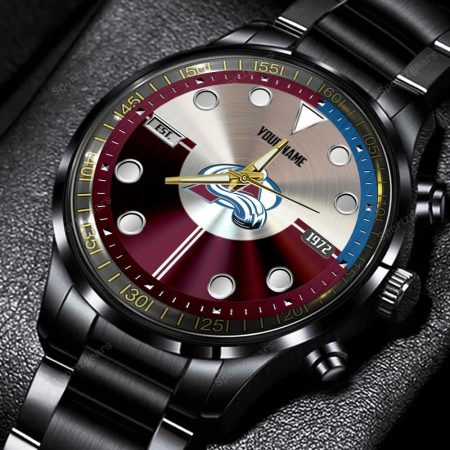 Colorado Avalanche NHL Personalized New Black Hand Watch Gift For Fans