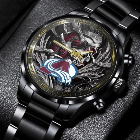 Colorado Avalanche NHL Skull Personalized Hand Watch Gift For Fans