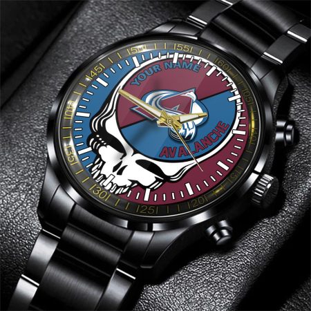 Colorado Avalanche NHL Skull Personalized Hand Watch Gift For Fans