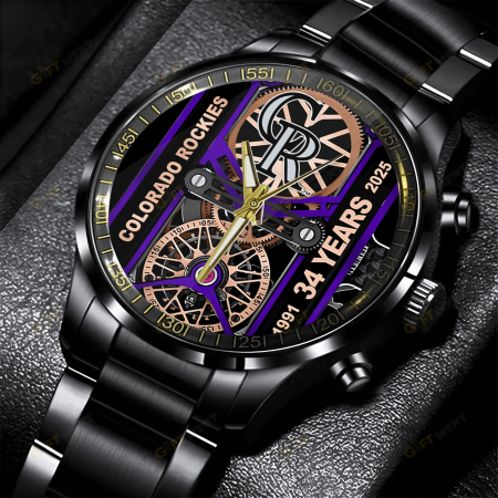 Colorado Rockies MLB Stainless Steel Watch Gift For Fan