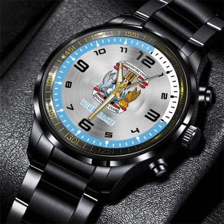 Coventry City EFL Personalized Black Stainless Steel Hand Watch For Fan