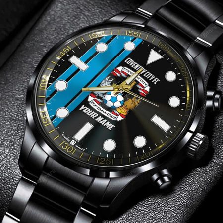 Coventry City FC Personalized New Black Hand Watch Gift For Fans