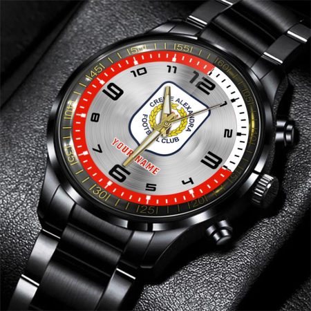 Crewe Alexandra EFL Personalized Black Stainless Steel Hand Watch For Fan