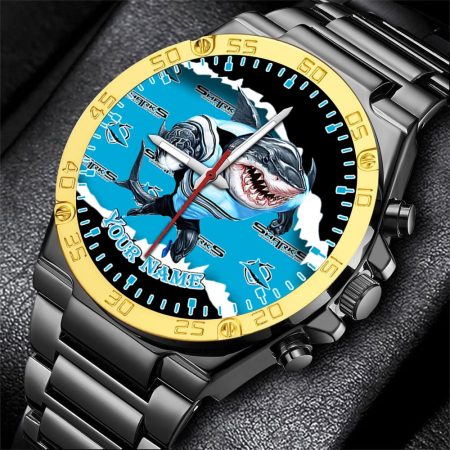 Cronulla Sutherland Sharks NRL Fashion Personalized Watch Men Gift For Fans